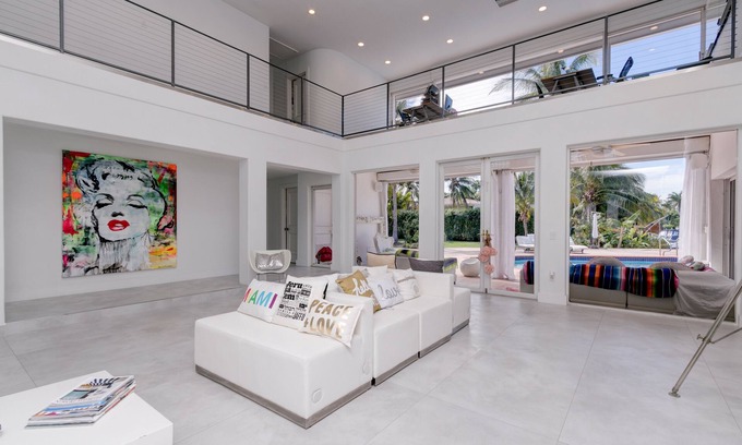 Eastern Shores Villa | Miami, Beach, Waterfront, Pool, Boat dock, Quiet, Beach, Luxury, View, modern