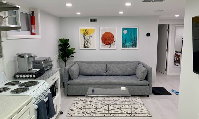 Columbia Heights Apartment | Modern Basement Suite w/Private Entrance in Quiet Tree-Filled Neighborhood