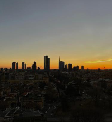 Gioia Apartment | Modern flat 16th floor - Terrace with skyline view