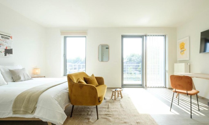 Cuesmes Apartment | Nice studios fully equipped near SHAPE area