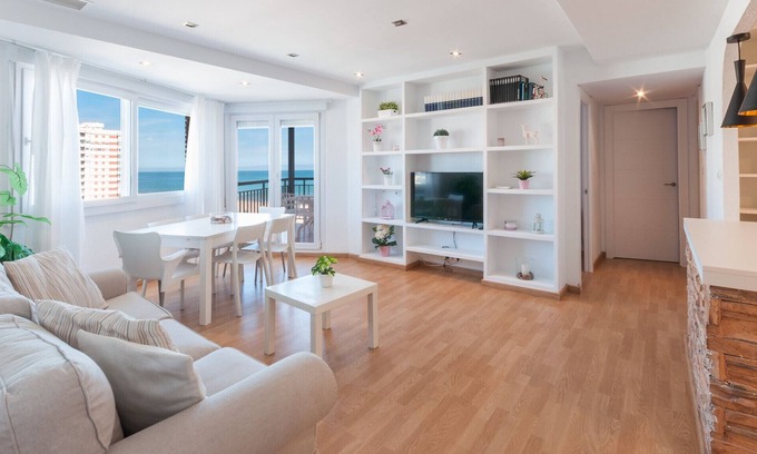 Grau i Platja Apartment | Ocean view condo located steps from the beach. Free WIFI