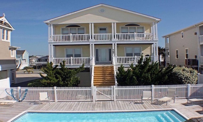 Holden Beach House | Oceanfront w/pool by pier, Great for Families. Open now for 2025!