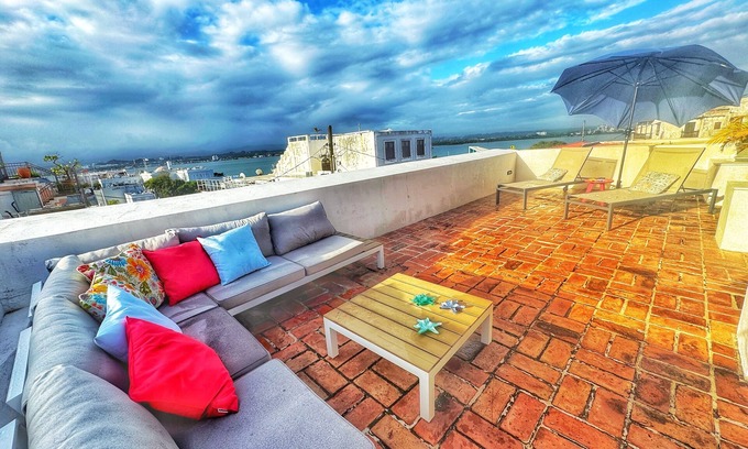 Catedral Apartment | Old San Juan Pent House with ocean view private terrace