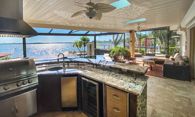 Palmetto House | Paradise on the Bay - Snead Island FL Waterfront - pool featured on Insane Pools