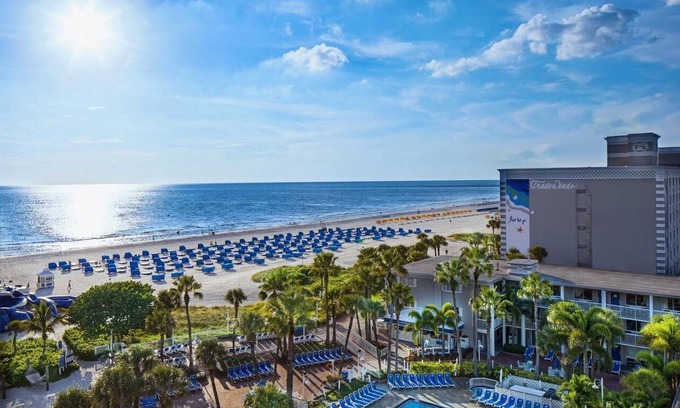 St. Pete Beach Hotel | Perfect for Groups! With Kitchenette and Stunning Tropical View, Onsite Pools!