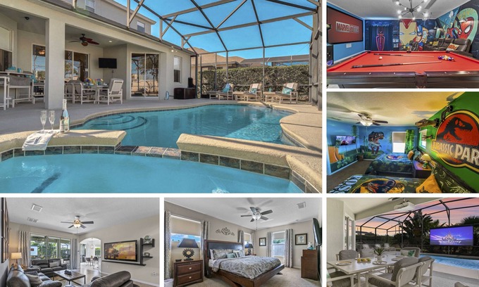 Haines City Villa | POOLSIDE CINEMA Disney Pool Villa - Theatre/Arcade/Jurassic Park/Minions!