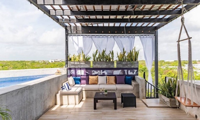 Ek Balam Village Apartment | Rooftop Suite with Private Pool and Jungle View