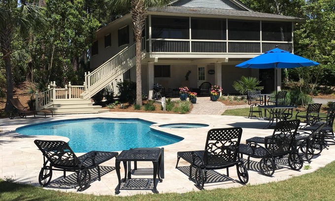 South Beach House | Sea Pines, 2nd Row, 4BR, Private Pool & Spa, Beach Walk