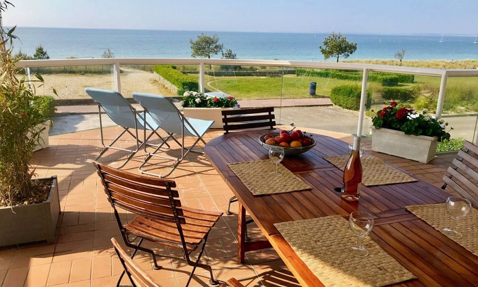 Carnac Apartment | Seafront - Carnac Plage - Standing Apartment 120 m² - Terrace 40 m²