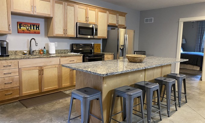 Lawrence Apartment | Steps from KU, Private Guest Suite & Game Room