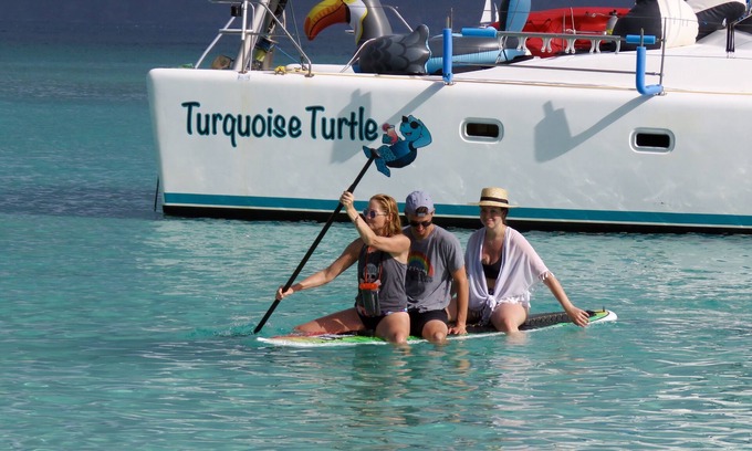 Wickhams Cay 1 Boat Rental | Turquoise Turtle, fully inclusive crewed charter.nDiscover your treasure.