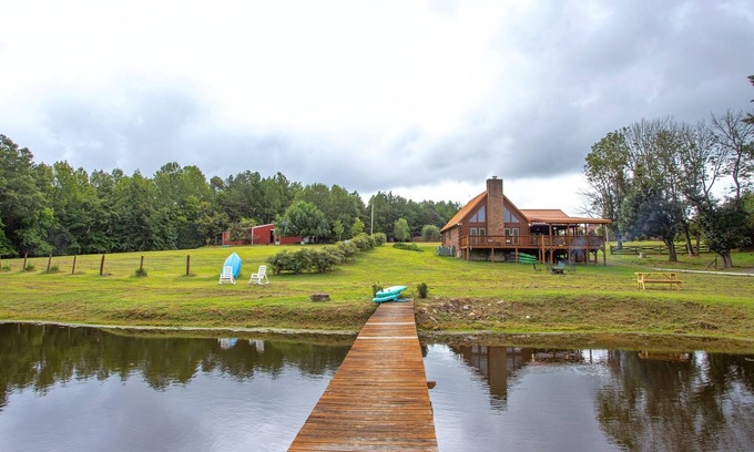 Hurdle Mills Cabin | Two Stunning Lakefront Cabins w/Hot Tubs on 25 Acre Nature Retreat