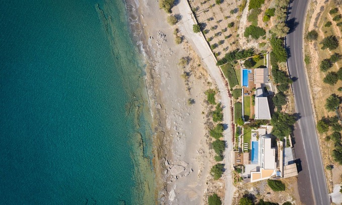Koutsounari Villa | Villa Ammos, great view by the beach, next to the sea