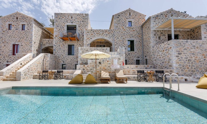 Limeni House | Villa ERMIS with shared pool in exposed position over the sea, Peloponnese