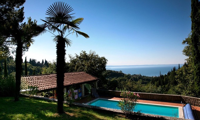 Toscolano Maderno House | Villa with private pool, sea and mountain views, quiet location, family friendly