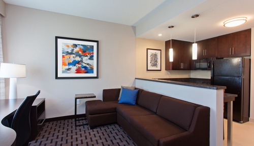 Suite, 1 King Bed with Sofa bed (Hearing Accessible)