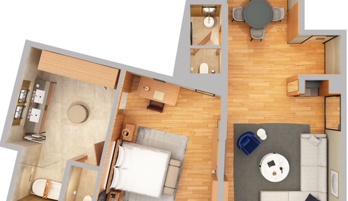 Suite, 1 Bedroom, Park View (Langley Park)