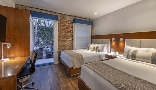 Room, 2 Double Beds, Garden View