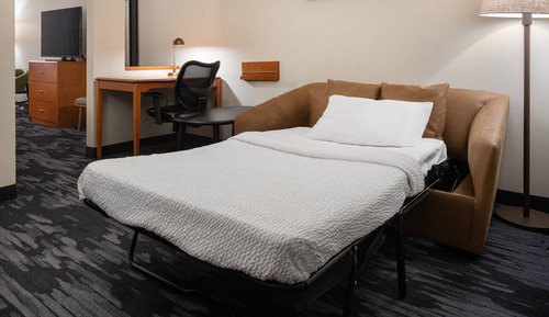 Suite, 1 King Bed with Sofa bed (Hearing Accessible)