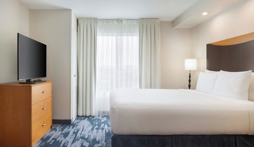 Suite, 1 King Bed with Sofa bed (Hearing Accessible)