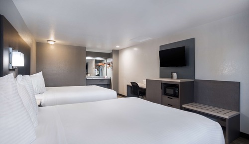 Standard Room, 2 Queen Beds, Non Smoking, Refrigerator & Microwave
