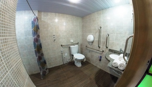 Quarto família, 1 cama de casal, acessível, vista para o oceano