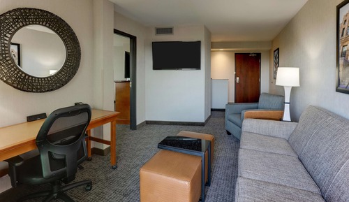 Suite, 1 King Bed with Sofa bed, Refrigerator & Microwave (2 Rooms)