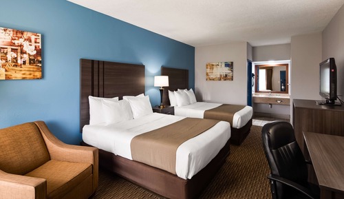 Standard Room, 2 Queen Beds, Smoking, Refrigerator & Microwave