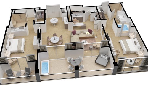 Royale Two Bedroom Presidential Suite Ocean Front