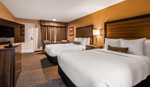 Standard Room, 2 Queen Beds, Non Smoking, Refrigerator & Microwave