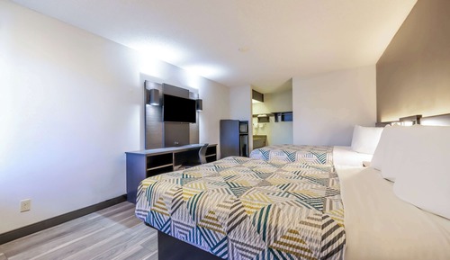 Standard Room, 2 Queen Beds, Non Smoking, Refrigerator & Microwave