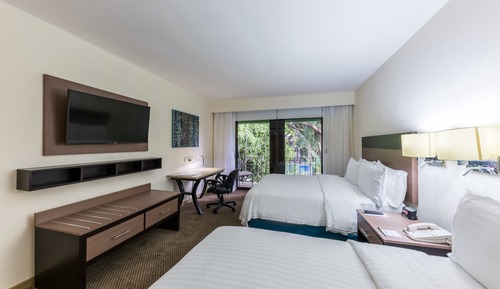 Standard Room, 2 Double Beds, Pool View