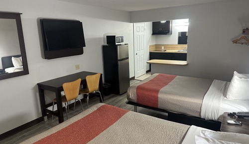 Standard Room, 2 Double Beds, Non Smoking, Kitchenette