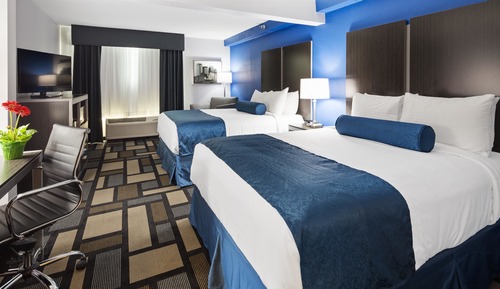 Standard Room, 2 Queen Beds, Non Smoking, Refrigerator & Microwave