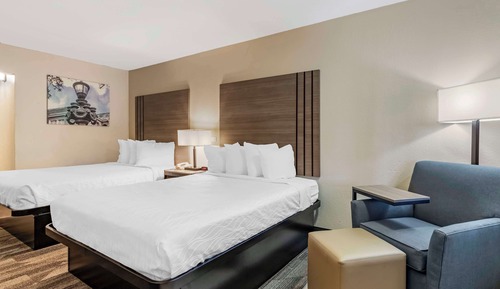 Standard Room, 2 Queen Beds, Non Smoking, Refrigerator & Microwave