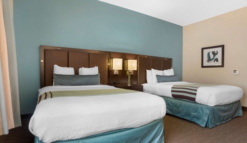 Standard Room, 2 Double Beds, Refrigerator & Microwave