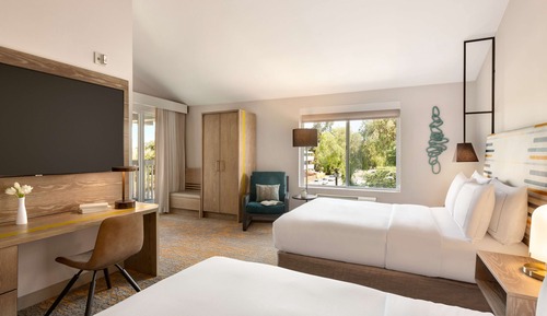 Room, 2 Queen Beds, Kitchen, Poolside