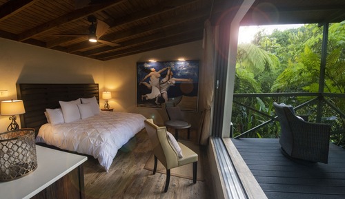 Luxury Cabin, 1 King Bed, Terrace, Garden View