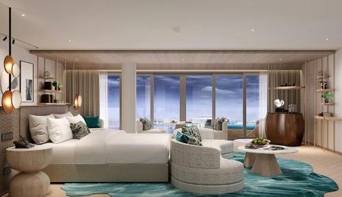 Sunset Suite with One King Bed, Sea View, and Balcony
