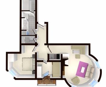 Two-Bedroom Apartment with Balcony and Sauna - Annex