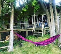 Saint Patrick Cabin | Ocean front log cabin on the Bay of Fundy