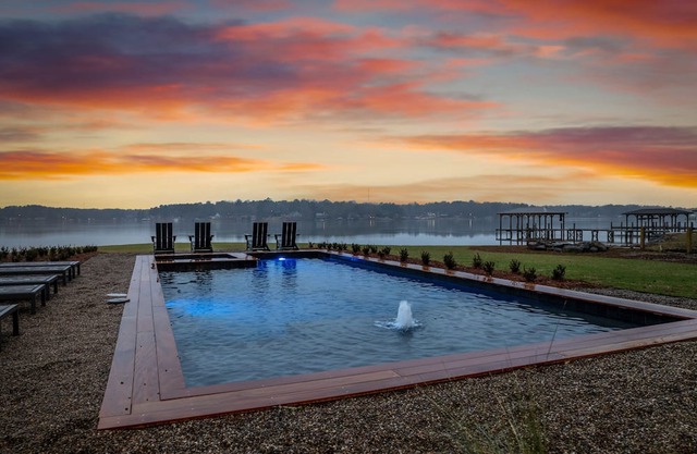Elegant Lakefront Home with Pool & Hot Tub