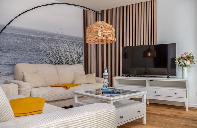 Modern furnished vacation apartment on the pier close to the beach