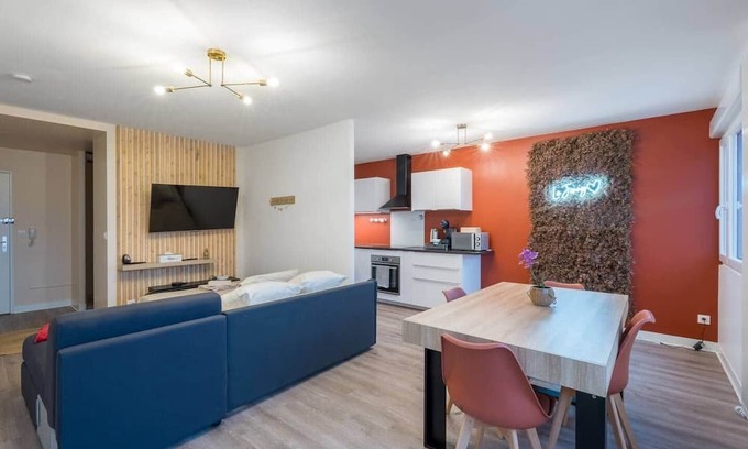 Patrotte Metz-Nord Apartment | Le Jenny - 2 beds - 4 pers' - Parking - Streaming